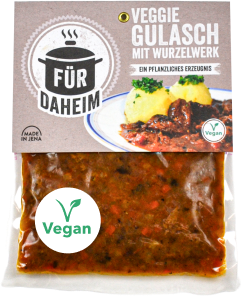 Veggie Gulasch mit Wurzelwerk in der Packung